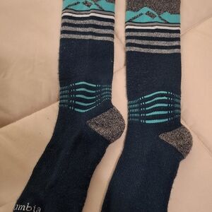 Columbia Men's Blue and Gray Socks
